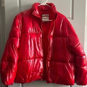 a new day Red Puffer Jacket